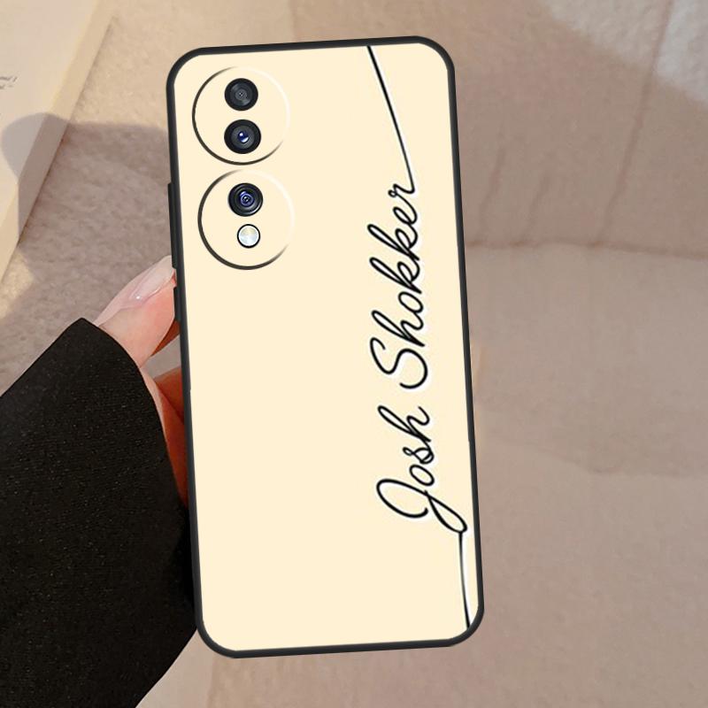 Personalisierter Monogramm-Name für Honor 90 70 50 Lite Magic 5 Pro 8X 9X Handyhülle für Honor X8a X9a X7a X6a X9 X7 X8 X9b