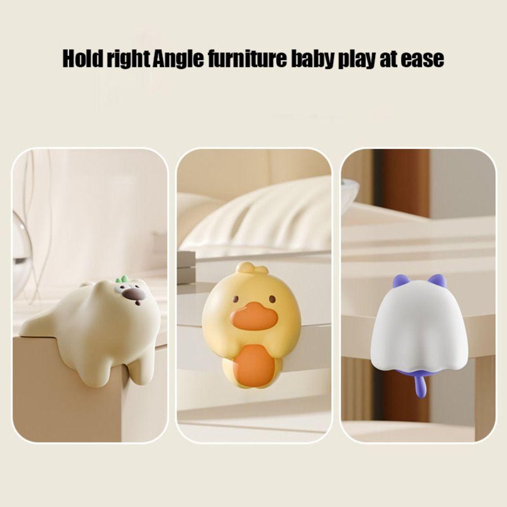 Baby Silicone Anti-Collision Corner Protectors, Soft Right-Angle Safety Guards for Table & Window Edges