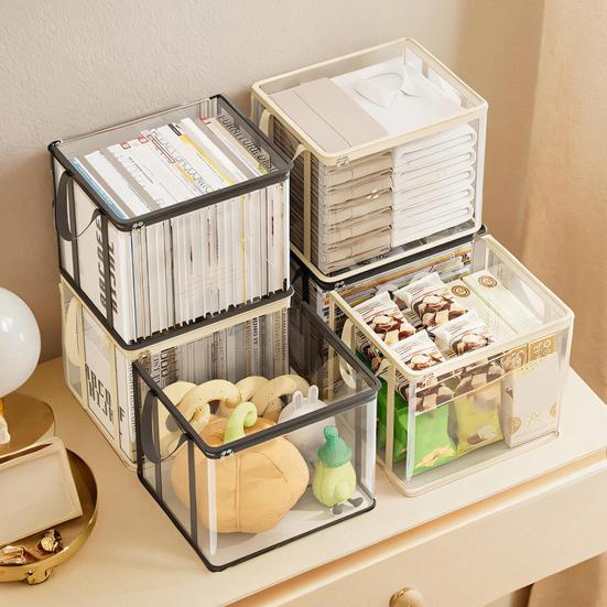 Kleider Aufbewahrungstasche Transparent Große Kapazität Buch Organizer mit Reißverschluss Und Griff Design