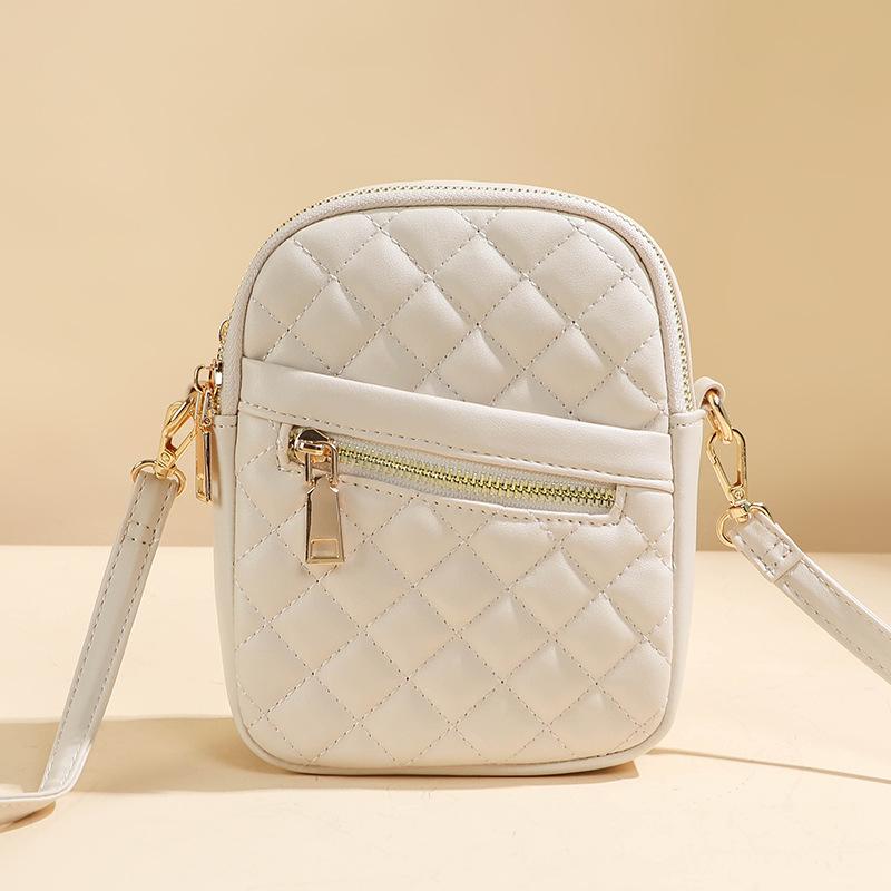 Fashion Women Small Square Bag Rhombic Lattice Mobile Phone Bag Versatile Portable Female Shoulder Bags Mini Small Crossbody Bag