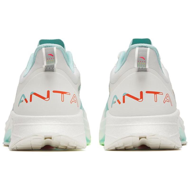 Anta MACH 3.0 Slip Resistant Abrasion Resistant Low Top Long Distance Running Shoes Men's White Blue Orange Sneakers 112325583-4