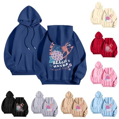Women's Fashion Lightweight Long Sleeve Pullover Hoodies With Pockets Graphic Hoodie