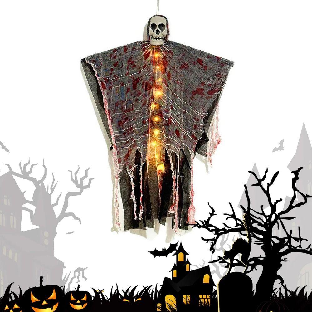 Realistic Hanging Skull Skeleton Props Spooky Skeleton Ghost Ornament  Party Supply