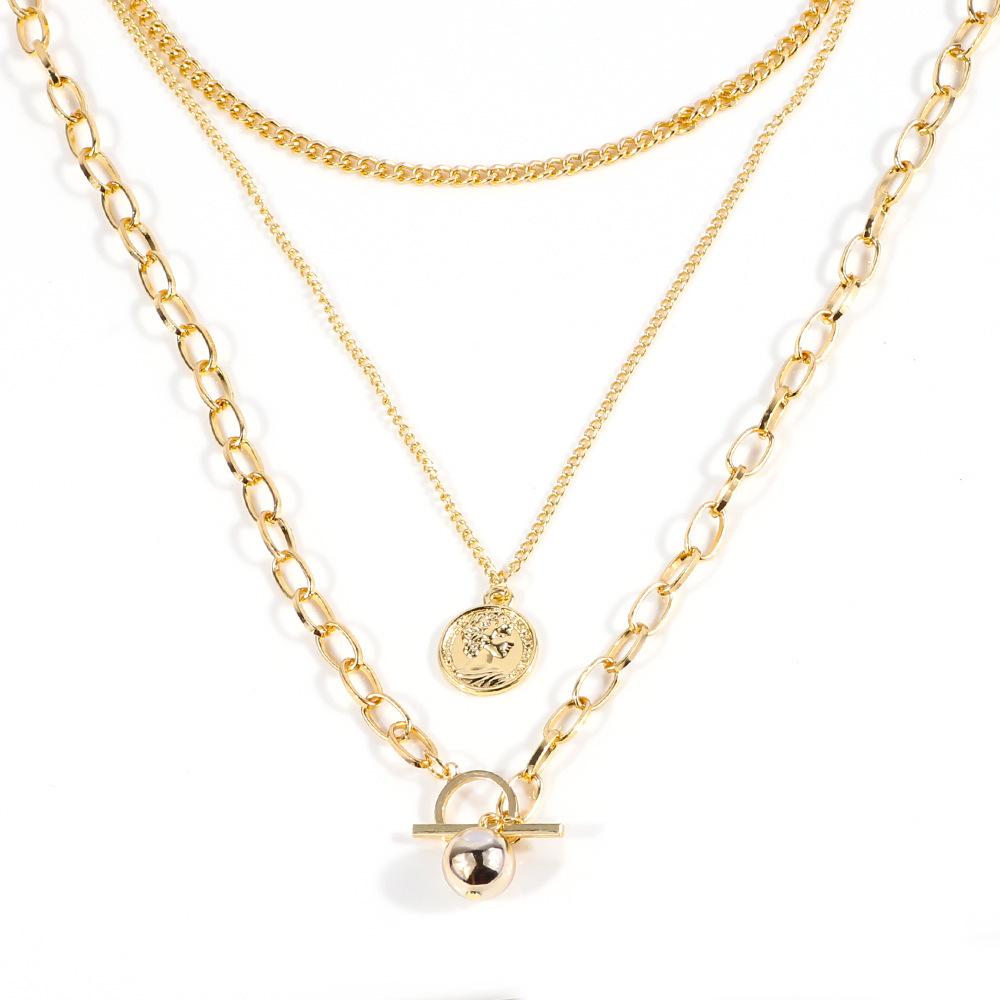 

Eyecatching Bell Gold Necklace With Elegant Multilayered Design For Stylish Women