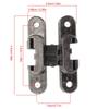 3 Pcs 43mm Mini Door Lock Hinges Invisible 180 Degree Zinc Alloy Cross Hinge For Cabinet Jewel Box