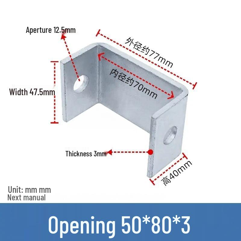 Galvanized Steel Ceiling Connector Bracket with Adjustable U-Channel and Eye Bolt