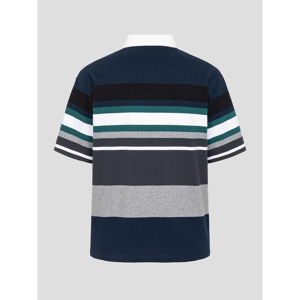 Binpolmen Heritage Club Rugby Collared T-Shirt Ash