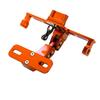 Karun Universal Motorcycle LED Light Rear License Plate Holder Adjustable Fender Eliminator Bracket for Yamaha for Kawasaki Ducati (Orange)