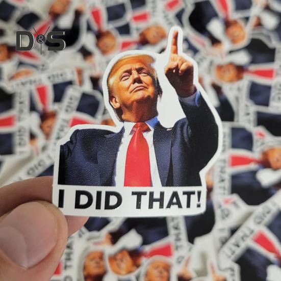 100 Stück Trump I Did That Aufkleber Lustige Zapfsäule Aufkleber Wasserdichtes Material Laptop Autofenster Trump Aufkleber