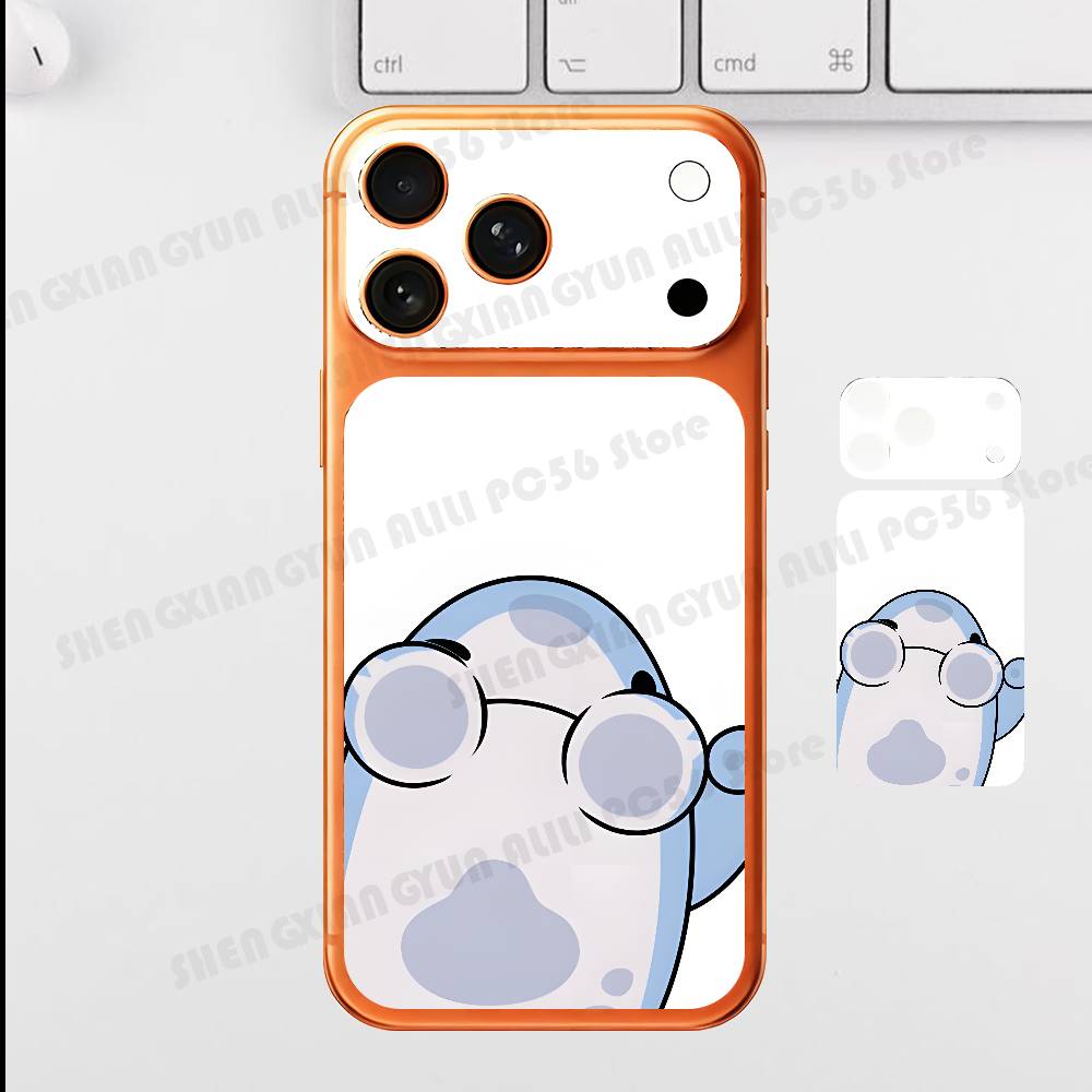 Наклейка-скин  Акула  для задней панели iPhone17 Pro ProMax, защитная пленка, обертка, антицарапающая, долговечная наклейка iPhone17pro