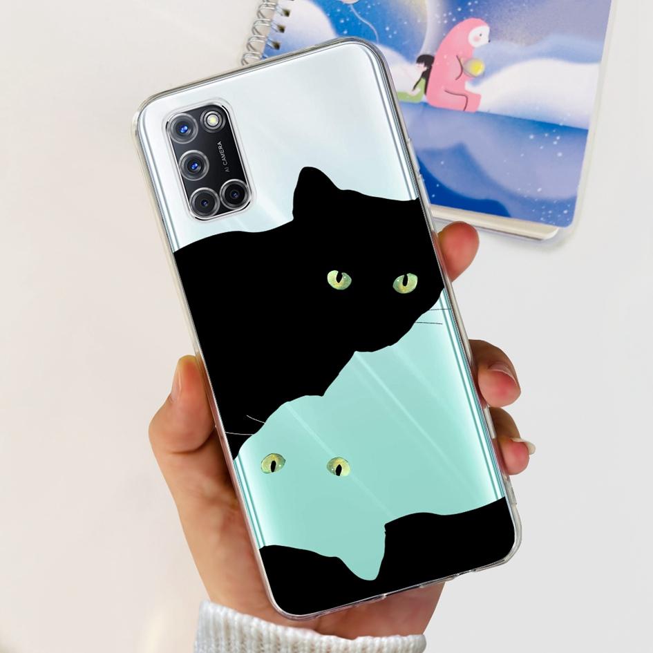 For OPPO A92 Case CPH2059 Fashion Marble Butterfly Clear Funda Soft Silicone Phone Cover For OPPO A72 A52 CPH2061 CPH2067 Bumper