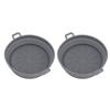 2 Pcs Silicone Air Cooker Pot With Handle Round Fryer Liner Tray Replacement for Kitchen Cooking Accessories 21cm Grey
