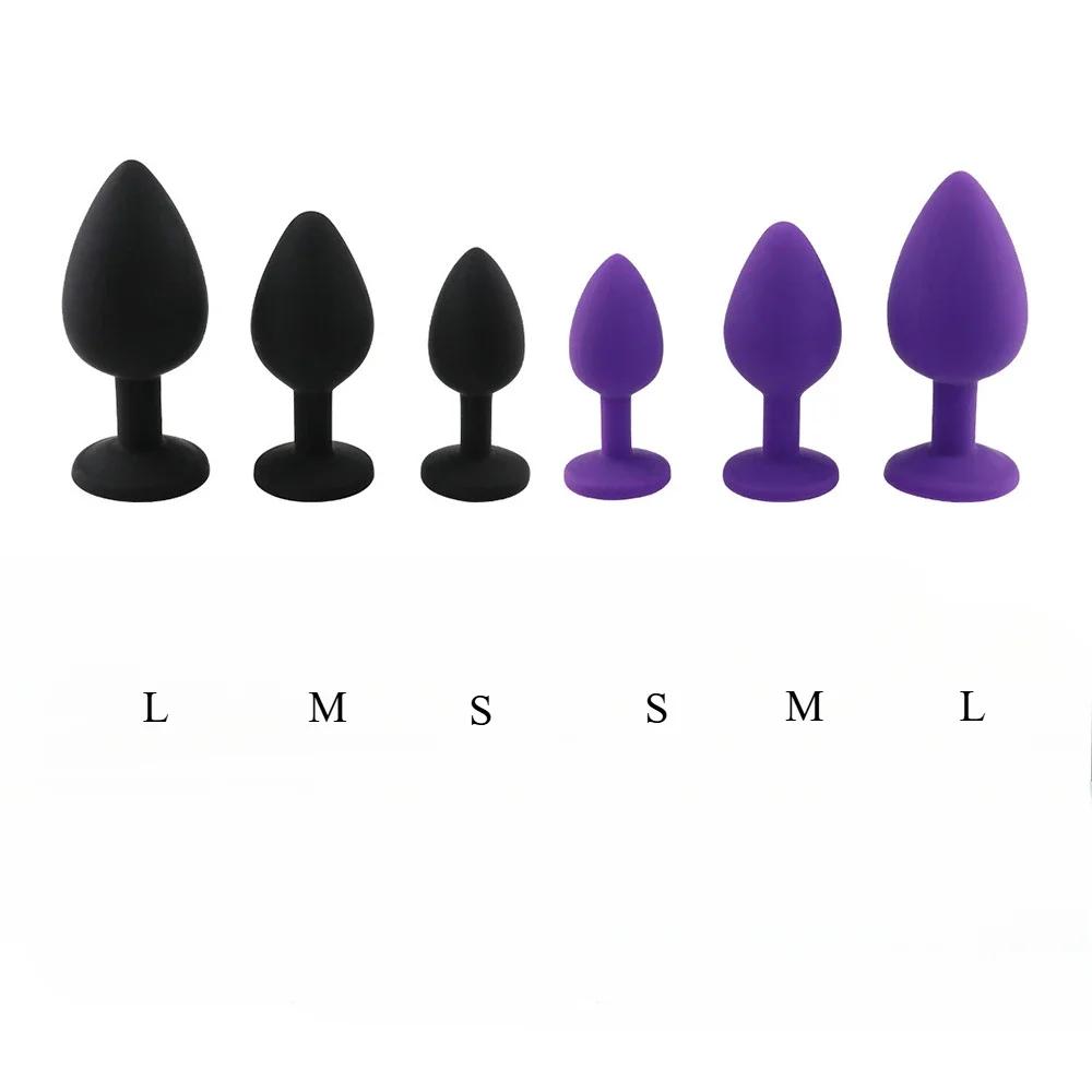 3 Size Silicone Butt Plug Anal Plug Prostate Massage Stimulator Anal Trainer for Adult Erotic Sex Toys for Women Men Gay Couples