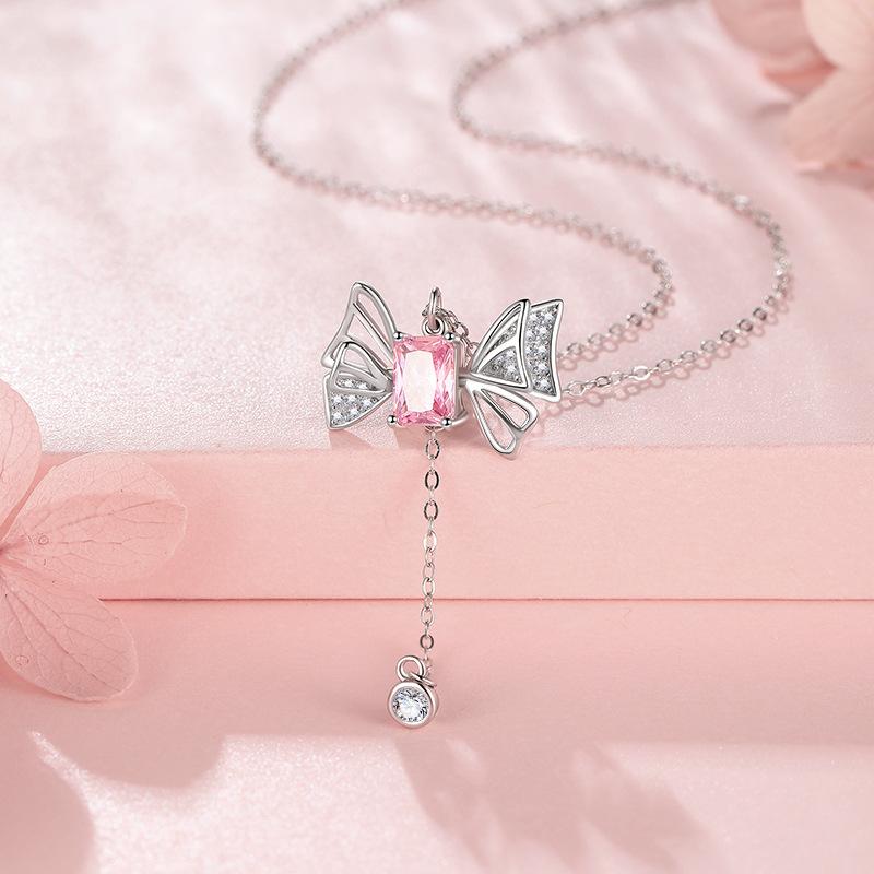 

Дневное ожерелье Covenant Butterfly Pull, женское, легкое, роскошное, нишевое, дизайн, цепочка на ключицу, цирконовое ожерелье