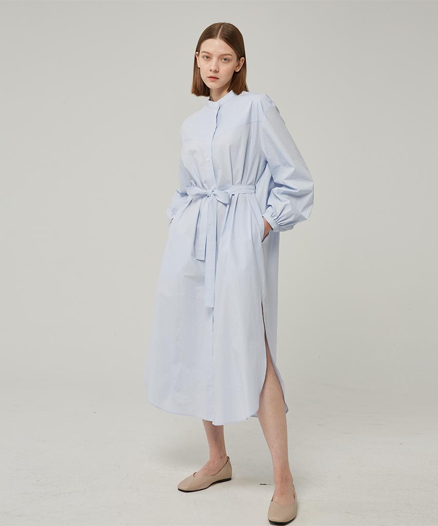 DISENDIS Shirring Belt Onepiece (Sky Blue)