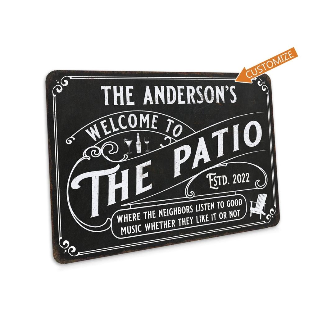 Personalized Metal Sign for Patio Backyard BBQ Bar Beer Home Wall Decor
