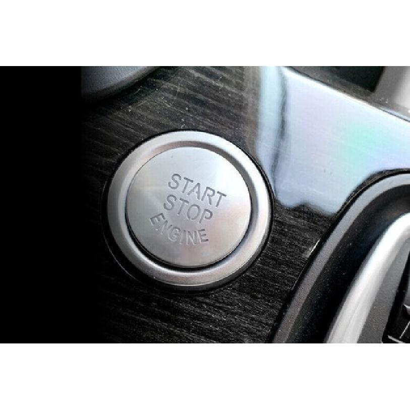 For BMW 7 Series 2009-2015 Matte Silver One-Button Start Switch Cover Trim 1PCS