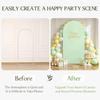 White Double-Sided Half-Round Cross Wedding Arch Kit for Party Decorations