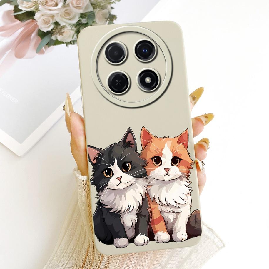 Case For Huawei Nova 12i 13i Shockproof Cover Lovely Cartoon Cat Soft Silicone Funda For Huawei Nova12i Enjoy 70 Pro Phone Shell