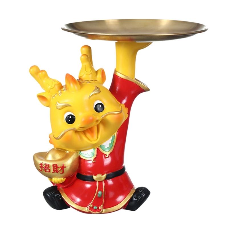 Desk Crafts Desktop Dragon Decor Resin Decorative Key Holder Money Jar Gift Resin Coins Storage BOX