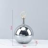 Creative Electroplating Silver Ball Glass Vase Ornaments High-end Art Flower Arrangement Container Room Dining Table Floral Vase