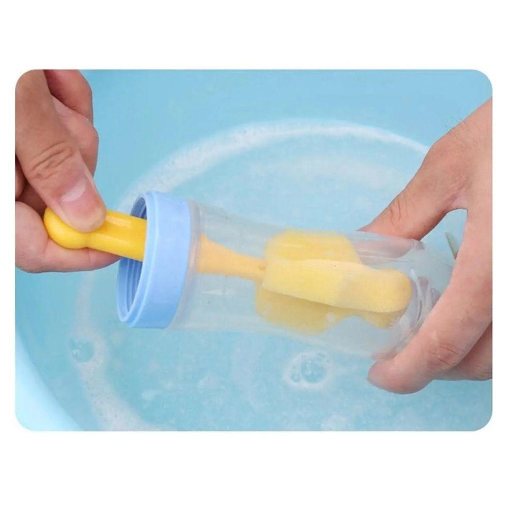 Soft Nipple Pacifier Brush Handheld Baby Bottle Cleaner Washing Tool Baby Bottle Brush