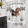 Lustige Hunde Duschvorhang Bauernhaus Vintage Niedlich Urkomisch Dackel Welpe Haustiere Badezimmer Set Badezimmer Bad Seife Modern Blasen