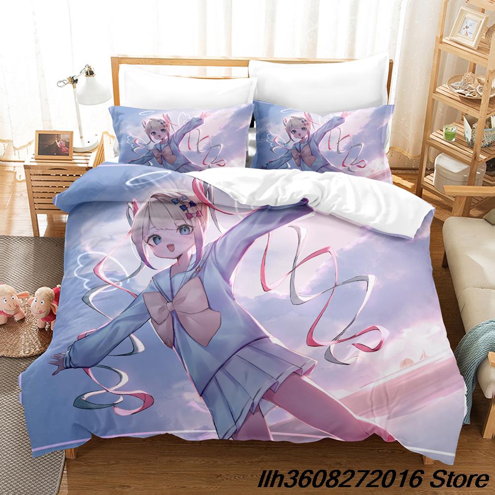 NEDY GIRL OVERDOSE Beding Set Single Twin Ful Quen King-Sized Dimensionsd Dimensions Bed Linen Set Adult People Kid Bedrom Thre-piece Suits Anime