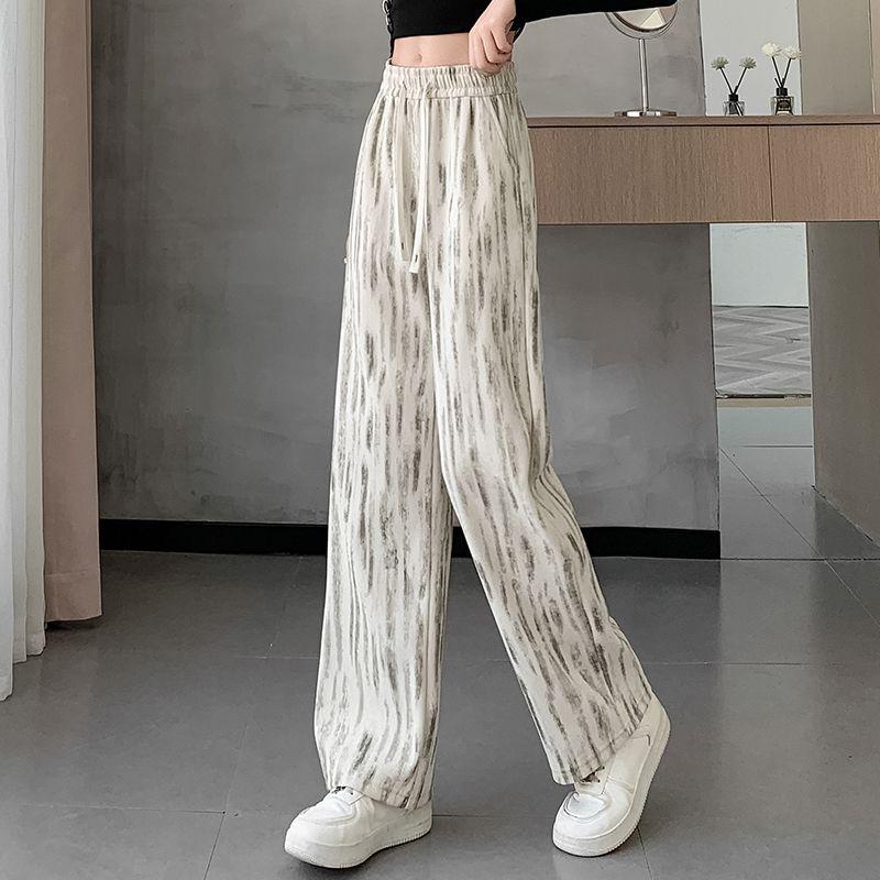 Women's High-Waisted Tie-Dye Loose Straight Pants - Autumn 2026 Collection.