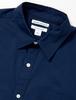 Amazon Essentials Men's Navy Long Sleeve Regular Fit Casual Poplin Shirt, Size M