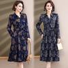 Elegant Floral Collar Dress for Mom - 2026 Spring/Autumn Collection for Middle-Aged & Elderly Women
