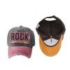 American Rock Alphabet Baseball Cap Women's Wide Brim Big Face Showing Face Small Cap Men's Big Head Circumference Soft Top Hat