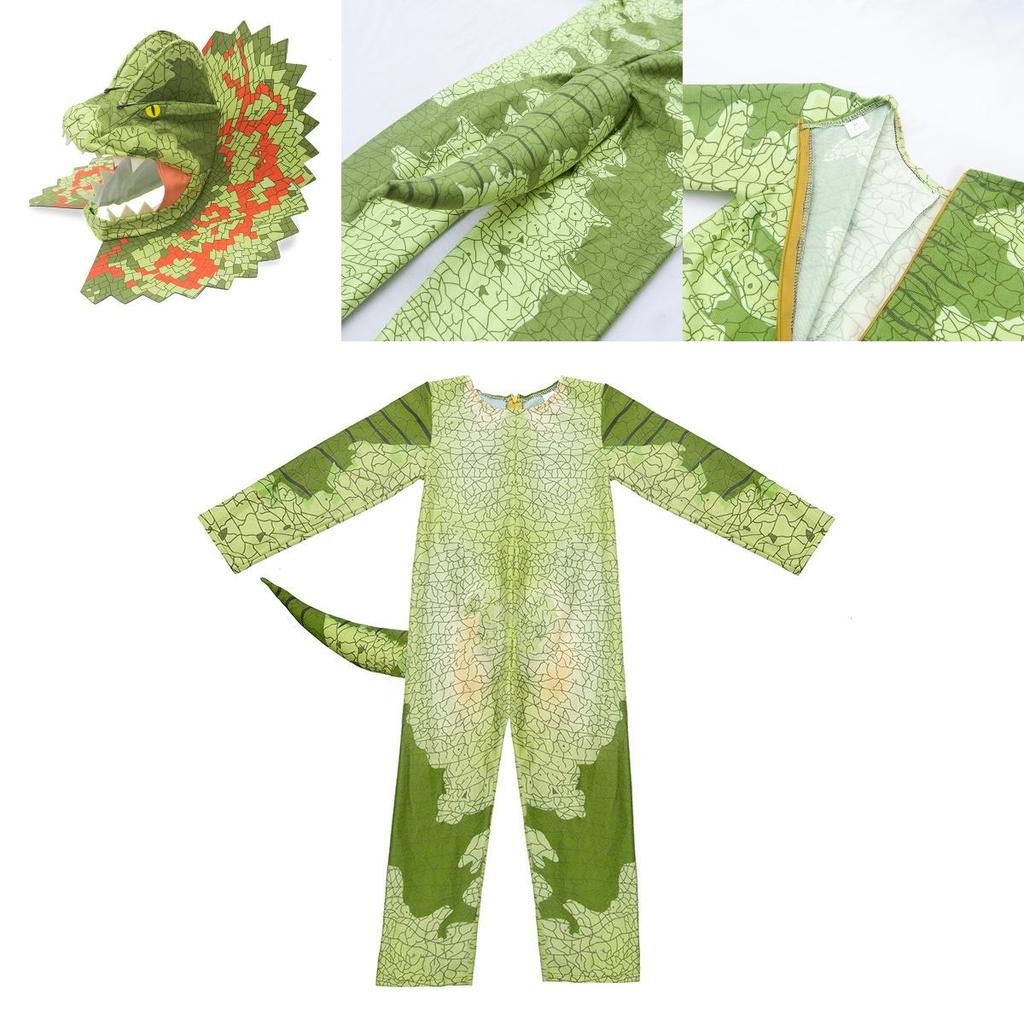 Jurassic Park Triceratop Dinosaur Cosplay Costume Halloween Party Outfit For Kids