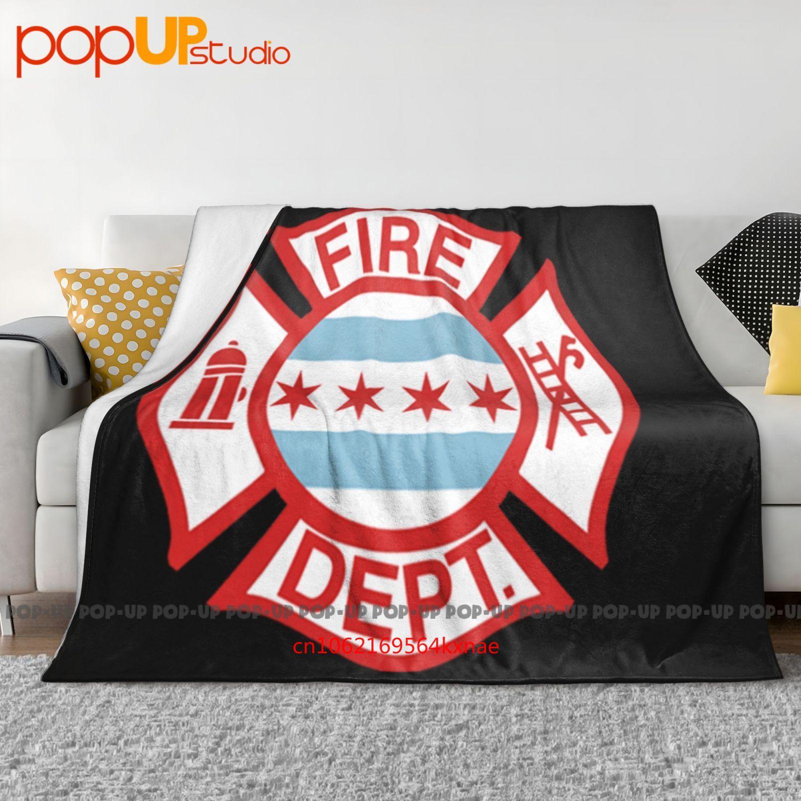 Chicago Fire Department W Chicago Flag Ultra-Soft Blanket Quilt Winter Sofa Cover Bed Covers 30x40in