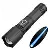 Strong Light Flashlight White Laser Aluminum Alloy Zoomable Outdoor Lighting Flashlight Outdoor Lamp Emergency for Fishing