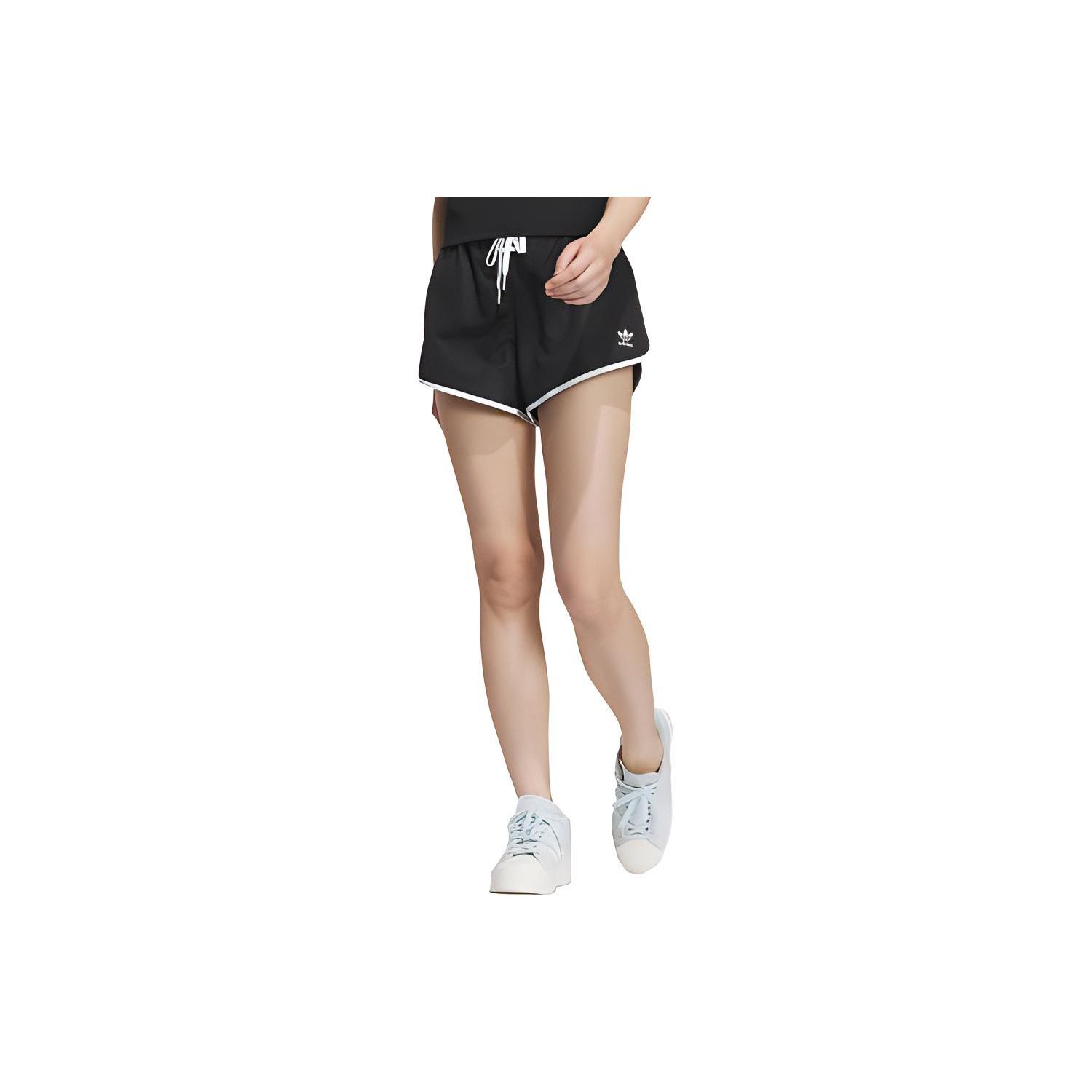 (WMNS) adidas originals Logo Laced Shorts Black Women s IU1292 XXS