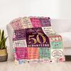 50th Anniversary Celebration Flannel Blanket-Soft and Suitable for Sofas,Beds,Offices,Travel,All Seasons,Great Gift for Holidays and Birthdays.