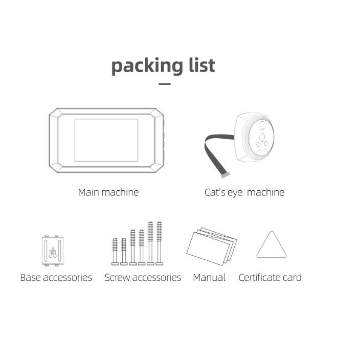 3.5 calowy wideodomofon z wizjerem na zewnątrz monitor detekcji ruchu cyfrowy wizjer wizjer bezpieczeństwa głosowe nagrywanie zdjęć dzwonek do drzwiAA