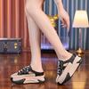 Baotou inner height increase half slippers women's summer wear 2025 new fashion thick-soled lazy cool slippers half tray women's shoes