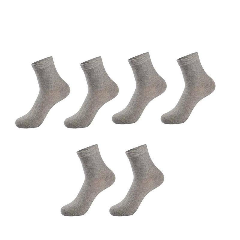 1/2/3/4Pairs Men'S Cotton Socks Black White Gray Business Men Tube Socks Soft Breathable Spring Summer For Male Socks Plus Size