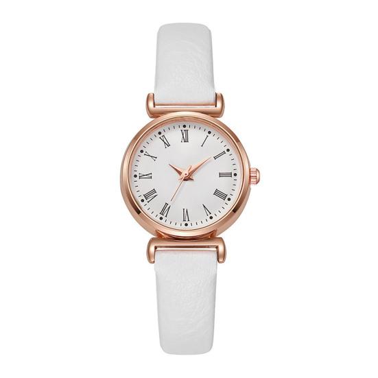 Analog Quartz Watches for Women Fashion Adjustable Leather Strap Wristwatch Elegant Easy Read Roman Numerals Dress Watch Gifts for Mom Wife Birthday