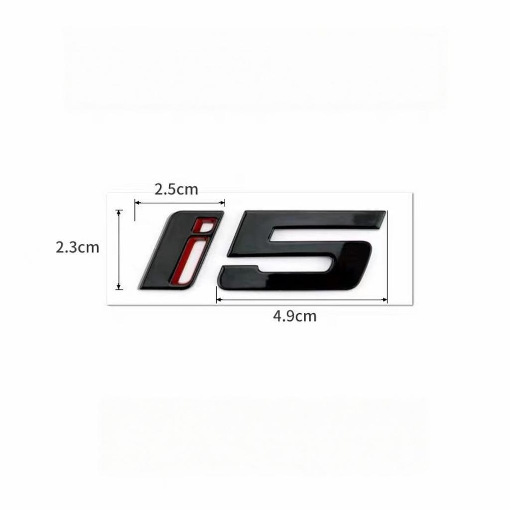3D ABS i4 i5 Edrive40 Etc. Buchstaben-Plaketten-Aufkleber Heckklappen-Emblem-Aufkleber