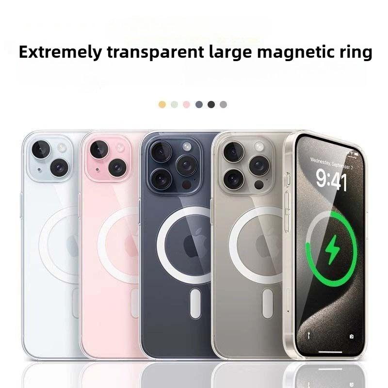 Luxury Shockproof For Magsafe Wireless Charge Transparent Case For iPhone 17 16 Pro Max 15 Plus 11 13 14 Magnetic Bumper Cover