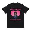 Rapper Chief Keef for President Fashion Casual Short Sleeved Tshirt Beautiful Retro Extra Large Womens Tshirt Street Clothing