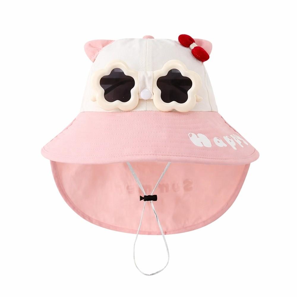 Neck Protection Fisherman Hat Quick Dry Sun Hat Fashion Bucket Hat Summer розовый