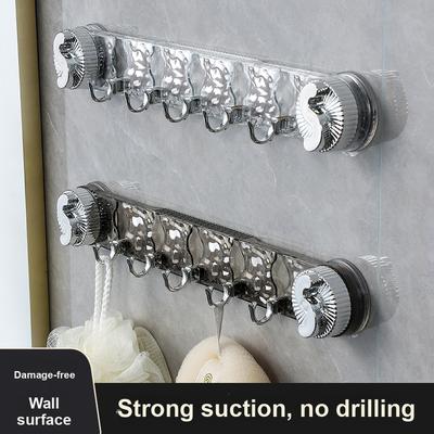 Heavy-Duty Rotating Suction Cup Hooks - Wave Pattern Hooks for Bathroom Kitchen