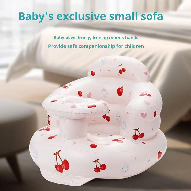 Inflatable Baby Sitting Chair Foldable Sofa for Boys Girls Infant Learning Seat Portable Air Cushion Stool