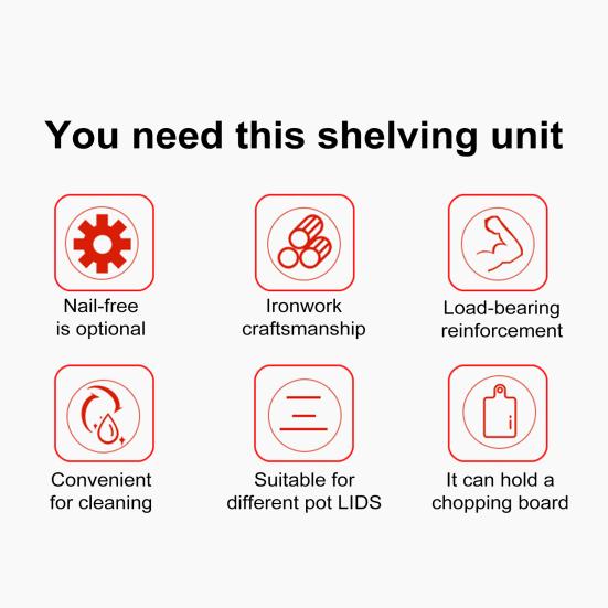 Topfdeckelständer Rack Küchenpfannenorganisator Hohe Stabilität Multifunktional Platzsparend Küchenbacken