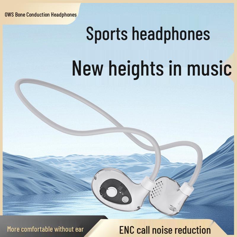 V6 Bone Conduction Wireless Bluetooth In-Ear Headphones - Open Ear Hook Style for Secure Fit During Sports Activities