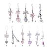 Sweet Cool Bowknot Heart Cross Hanging Pendant Phone Strap Cute Bag Decoration